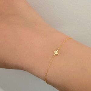 925 Sterling Silver North Star Bracelet With Gift Box 🎁 14K Gold Bracelet ✨